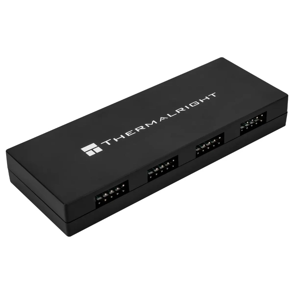 Thermalright HUB X5 Internal USB 2.0 Hub, 5 USB 2.0 9-Pin Ports, SATA Powered, Magnetic Mount, Black