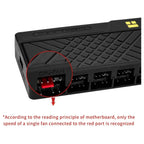 Thermalright ARGB and Fan HUB X10 10-Port All-in-One Controller, 10 PWM Fan and 10 ARGB Headers, 5V 3-Pin ARGB and 4-Pin PWM Compatibility, SATA Powered, IR Remote Control, Black