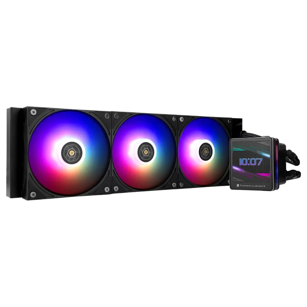 Thermalright Grand Vision 360 ARGB CPU AIO Cooler, 3.4 Inch IPS LCD 480x480, 360mm Aluminum Radiator, 120mm PWM Fan, for AM4 and AM5 and Intel LGA1700 and 1851, Black