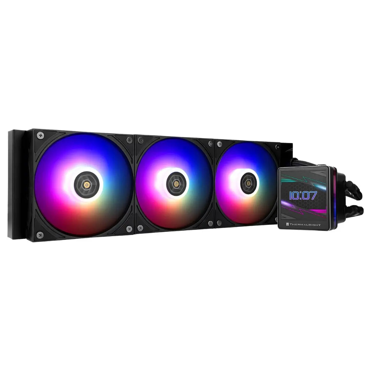 Thermalright Grand Vision 360 ARGB CPU AIO Cooler, 3.4 Inch IPS LCD 480x480, 360mm Aluminum Radiator, 120mm PWM Fan, for AM4 and AM5 and Intel LGA1700 and 1851, Black