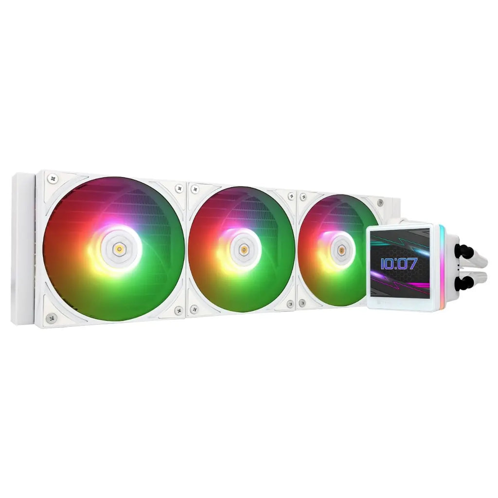Thermalright GRAND Vision 360 ARGB White CPU AIO Cooler, 360 Specification Water Cooler System, 3.4 Inch IPS LCD 480x480, for AM4 and AM5 and Intel LGA1700 and 1851, White