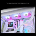 Thermalright GRAND Vision 360 ARGB White CPU AIO Cooler, 360 Specification Water Cooler System, 3.4 Inch IPS LCD 480x480, for AM4 and AM5 and Intel LGA1700 and 1851, White