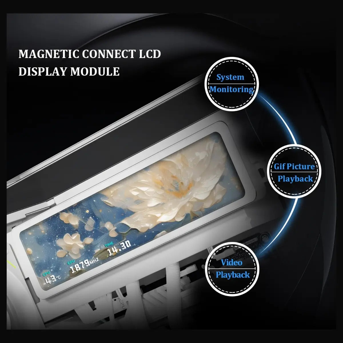 Thermalright TROFEO Vision 11.3 LCD, 11.3 Inch IPS Display, 1920x400 Resolution, USB Type-C Real-Time Monitoring, White