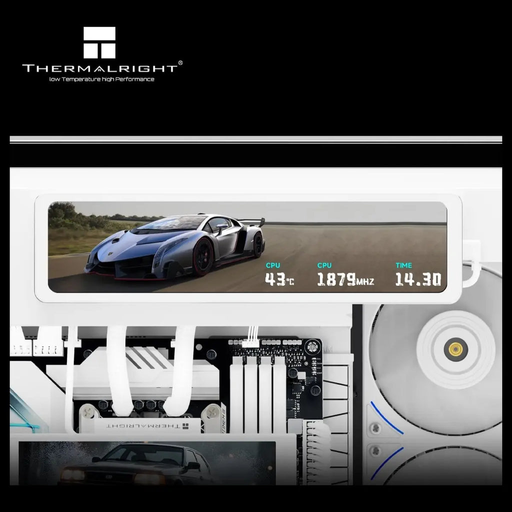 Thermalright TROFEO Vision 11.3 LCD, 11.3 Inch IPS Display, 1920x400 Resolution, USB Type-C Real-Time Monitoring, White