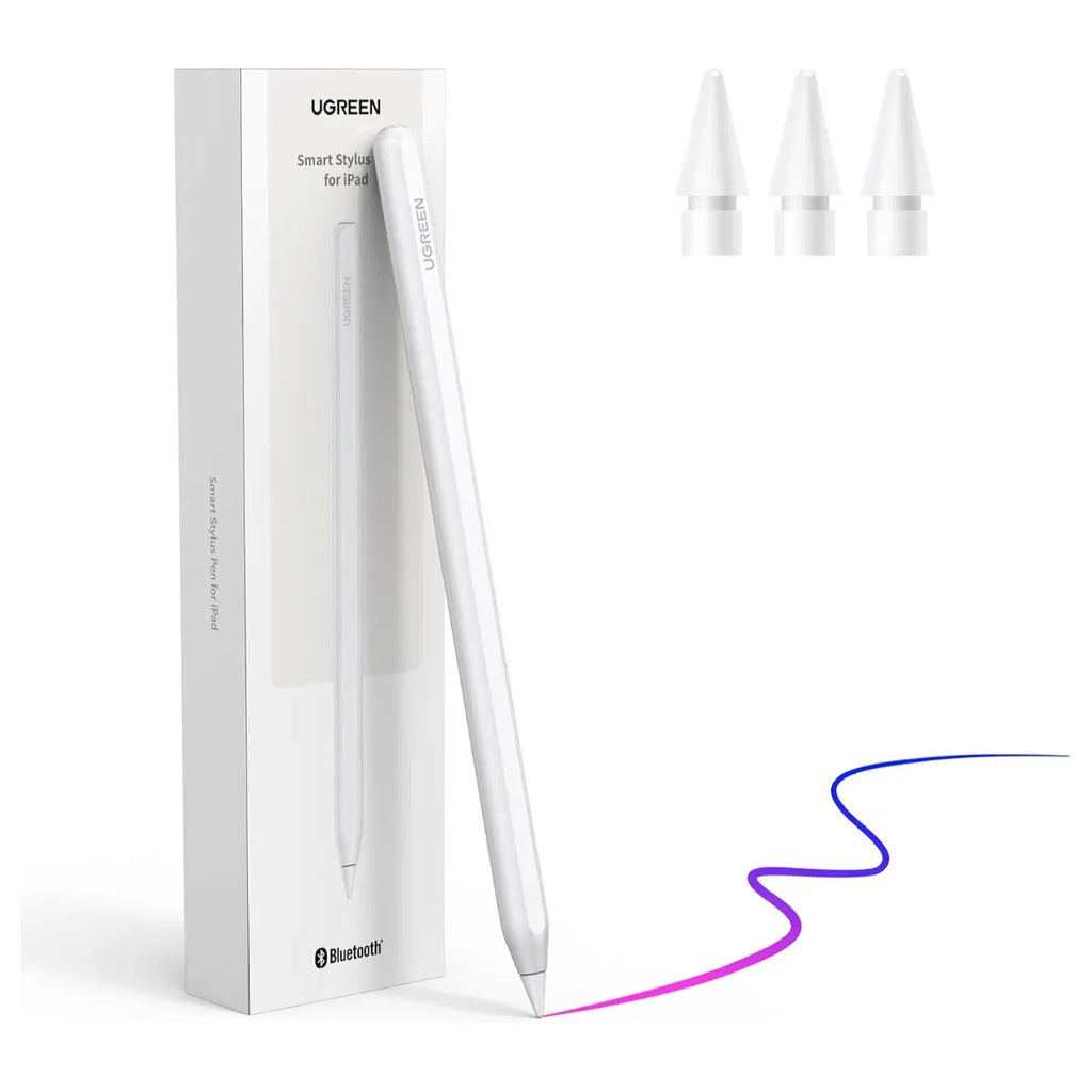 UGREEN Wireless Charging Smart Stylus Pen for iPad, Magnetic Wireless Charging, 9 Hours Battery Life, 1.5 Hours Charging Time, Tilt Function, Full-Screen Palm Rejection, LP653 15910