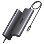 Ugreen Revodok Pro 210 Docking Station, 10-in-1 USB-C Dock Dual HDMI 4K@60Hz Single 8K@30Hz, 100W PD, 5Gbps USB-C and USB-A Data Ports, Gigabit Ethernet, SD and TF Card Reader, 15534