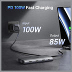 Ugreen Revodok Pro 210 Docking Station, 10-in-1 USB-C Dock Dual HDMI 4K@60Hz Single 8K@30Hz, 100W PD, 5Gbps USB-C and USB-A Data Ports, Gigabit Ethernet, SD and TF Card Reader, 15534