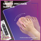 ATTACK SHARK CM03 Gaming Mouse Pad, Rainbow Film Coated Surface, Smooth Glide and Precise Tracking, Water-Resistant, Non-Slip Rubber Base, 16.1" x 12.2" x 0.16" in, Purple