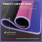 ATTACK SHARK CM03 Gaming Mouse Pad, Rainbow Film Coated Surface, Smooth Glide and Precise Tracking, Water-Resistant, Non-Slip Rubber Base, 16.1" x 12.2" x 0.16" in, Purple