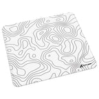 ATTACK SHARK CM02 Medium Gaming Mouse Pad, 450x400x4mm, Non-Slip Rubber Base, Waterproof Rainbow Film Coating, Precision-Stitched 360-Degree Locked Edge, White Contour