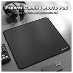 ATTACK SHARK CM02 eSports Gaming Mouse Pad, Water Resistant Coating, Fine Sand-Like Texture Control Surface, Slip-Resistant Bottom, Micro-Knit Stitched Edges, 450x400x4mm, Black