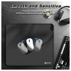 ATTACK SHARK CM02 eSports Gaming Mouse Pad, Water Resistant Coating, Fine Sand-Like Texture Control Surface, Slip-Resistant Bottom, Micro-Knit Stitched Edges, 450x400x4mm, Black