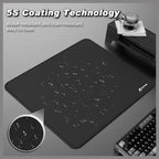 ATTACK SHARK CM02 eSports Gaming Mouse Pad, Water Resistant Coating, Fine Sand-Like Texture Control Surface, Slip-Resistant Bottom, Micro-Knit Stitched Edges, 450x400x4mm, Black
