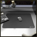 ATTACK SHARK CM02 eSports Gaming Mouse Pad, Water Resistant Coating, Fine Sand-Like Texture Control Surface, Slip-Resistant Bottom, Micro-Knit Stitched Edges, 450x400x4mm, Black