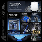 ATTACK SHARK X8 Ultra Wireless Gaming Mouse, 55g Ultra-Lightweight, Bluetooth and 2.4GHz Wireless and Wired, 8K Polling Rate, PixArt PAW3950MAX Sensor, 42000 DPI, White