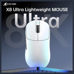 ATTACK SHARK X8 Ultra Wireless Gaming Mouse, 55g Ultra-Lightweight, Bluetooth and 2.4GHz Wireless and Wired, 8K Polling Rate, PixArt PAW3950MAX Sensor, 42000 DPI, White