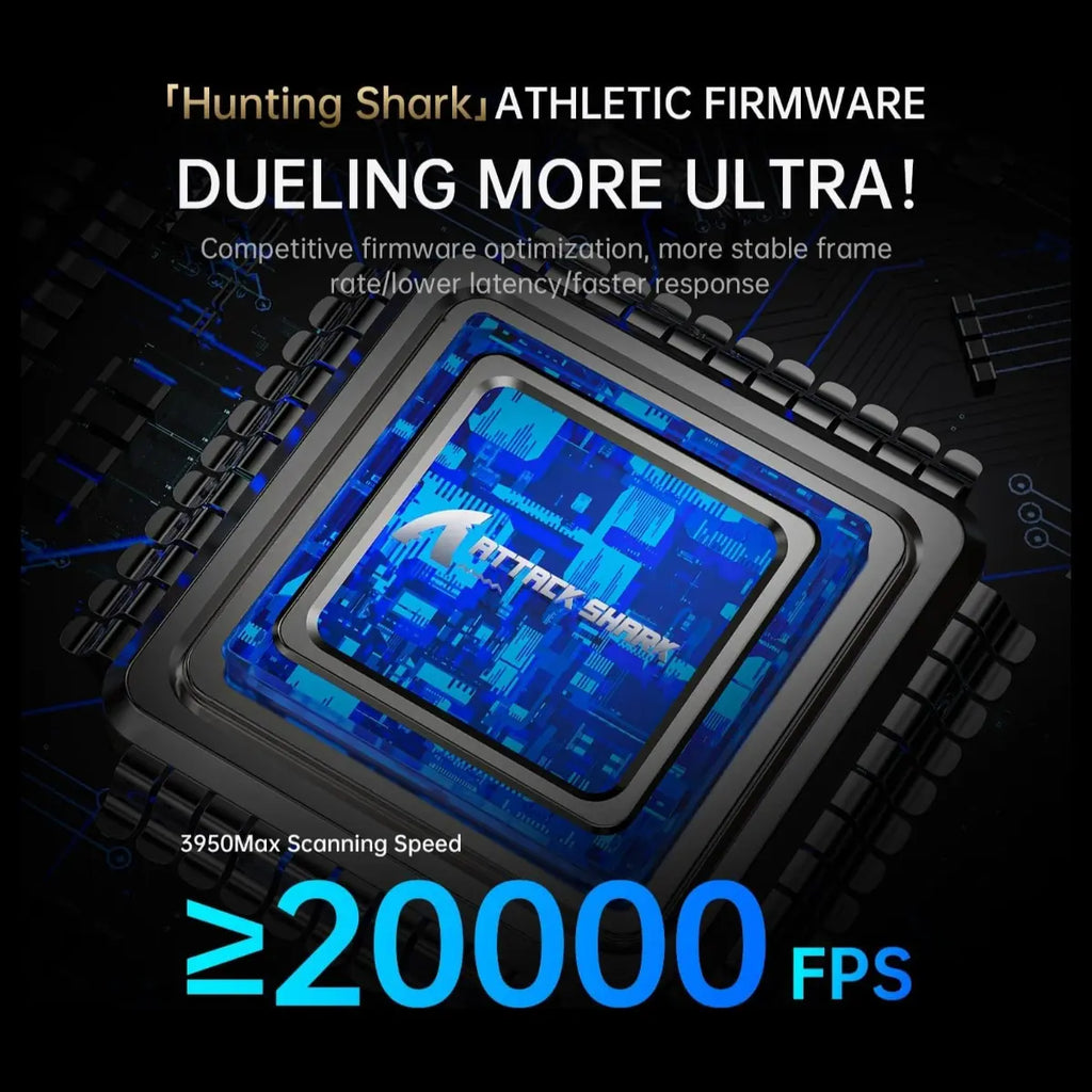 ATTACK SHARK X8 Ultra Wireless Gaming Mouse, 55g Ultra-Lightweight, Bluetooth and 2.4GHz Wireless and Wired, 8K Polling Rate, PixArt PAW3950MAX Sensor, 42000 DPI, White