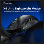 ATTACK SHARK X8 Ultra Wireless Gaming Mouse, 55g Ultra-Lightweight, Bluetooth and 2.4GHz Wireless and Wired USB, 8K Polling Rate, PixArt PAW3950MAX Sensor, 42000 DPI, Black
