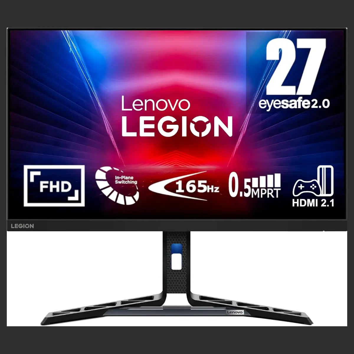 Lenovo Legion R27i-30 27 Inch FHD 165Hz Gaming Monitor, IPS 1920x1080, 0.5ms MPRT, AMD FreeSync Premium, HDR 400, 2 HDMI 2.1 and DP 1.4