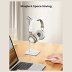 UGREEN Adjustable Headphone Stand 80701, Aluminium, 11.3" Height, 3.86" Base, Polished Finish