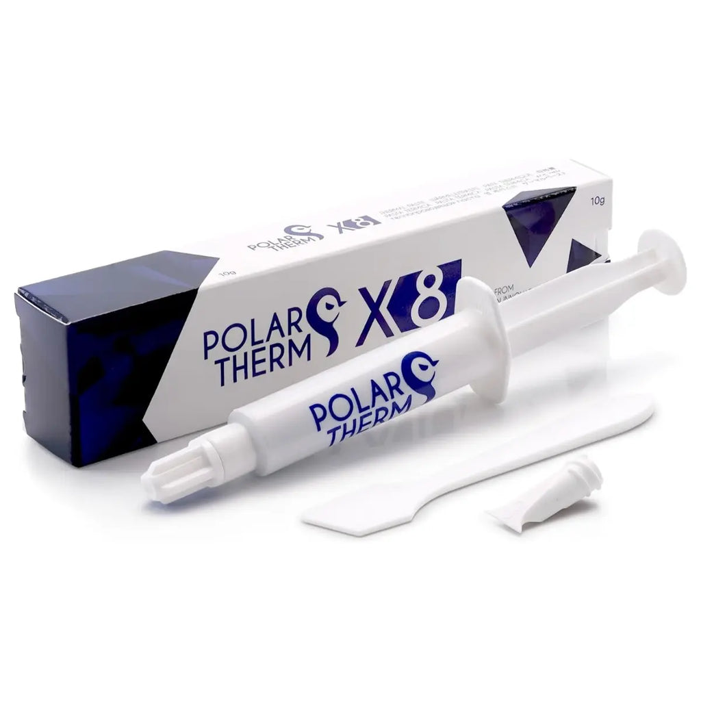 Thermal Grizzly Polartherm X-8 CPU Thermal Paste, 10 Grams, High Thermal Conductivity, Long Durability, Non-Conductive Thermal Grease, Thermal Compound Kit with Spatula