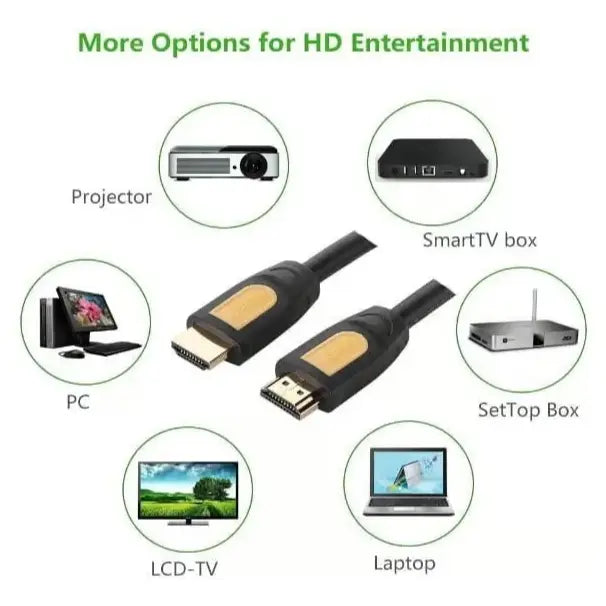 UGREEN 4K HDMI to HDMI Cable, 3 Meter, 4K at 60Hz, 10.2Gbps High-Speed With Ethernet, 1080P and 3D Support, ARC Audio, 10130
