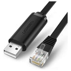 Ugreen USB Console Cable, USB 2.0 to RJ45 RS232 FTDI Chip, Plug and Play for PC Laptop in Windows Mac OS Linux, 5FT, Black, 50773 CM204