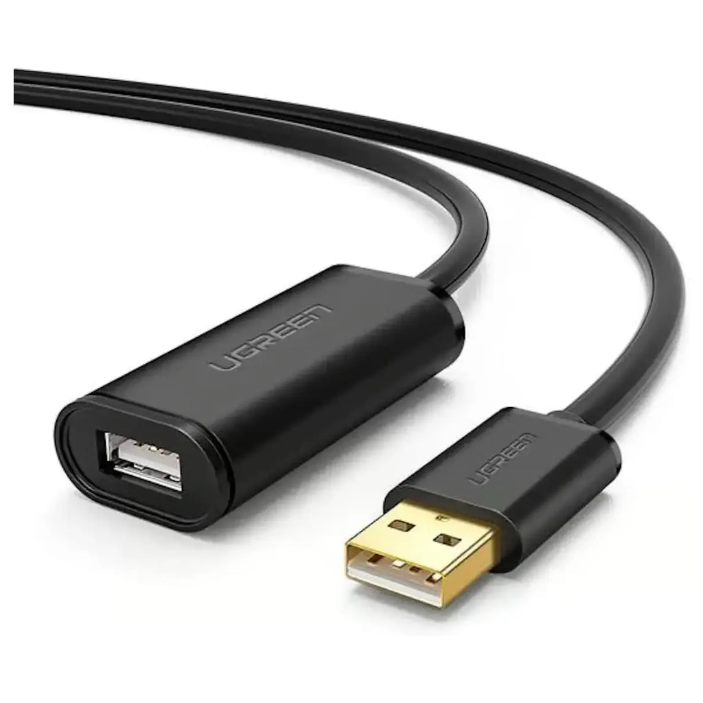 UGREEN 10321 USB 2.0 Active Extension Cable, 10 Meter, 480Mbps, FE 1.1s Signal Booster Chipset, Male to Female, Triple-Shielding