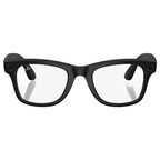 Ray-Ban Meta Wayfarer Sunglasses Gen 2 Smart Glasses, Meta AI, 12MP Ultra-Wide Camera, 3K Ultra HD 30fps Video, Bluetooth 5.3, WiFi 6, 32GB Flash Storage, Size 50, Matte Black Frame, Clear Lenses