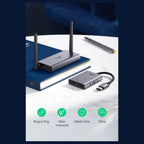 UGREEN CM506 Wireless HDMI Extender, 50 Metres, HDMI and VGA Output, 1080p@60Hz 5GHz Transmitter Receiver, 50633A