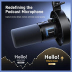 MAONO PD300XS Podcast Dynamic Microphone Set, XLR and USB Microphone, 192kHz/24bit Sampling, Boom Arm Stand, Metal Mic with Mute Tap