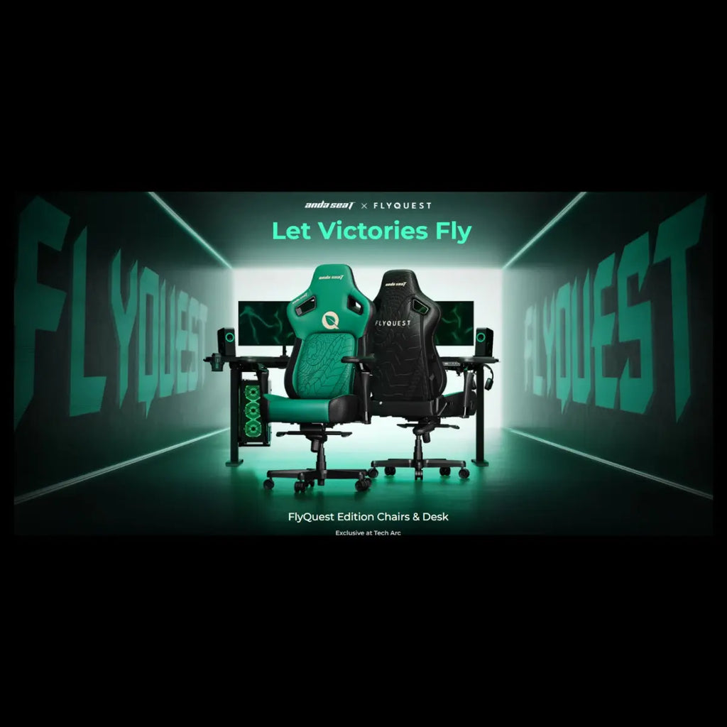 AndaSeat New Kaiser 4 XL Premium PVC Leather Gaming Chair, 6D Armrest, Adjustable Lumbar Support, FlyQuest Edition