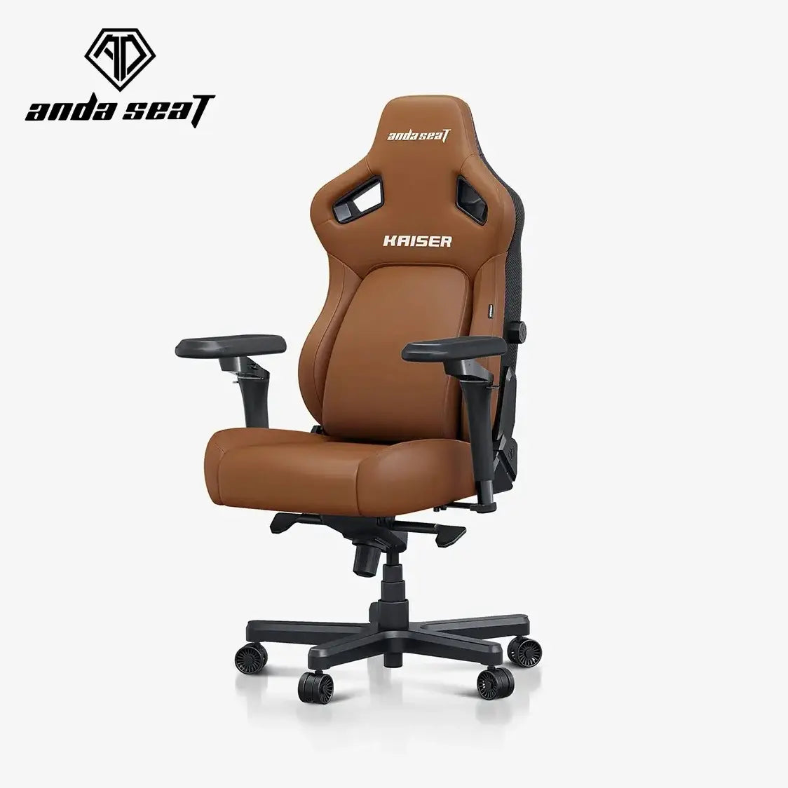 Anda Seat Kaiser 4L Premium Fabric Gaming Chair, Adjustable Pop-out Lumbar Support, Magnetic Head Pillow, 5D Armrests, Classic Bentley Brown