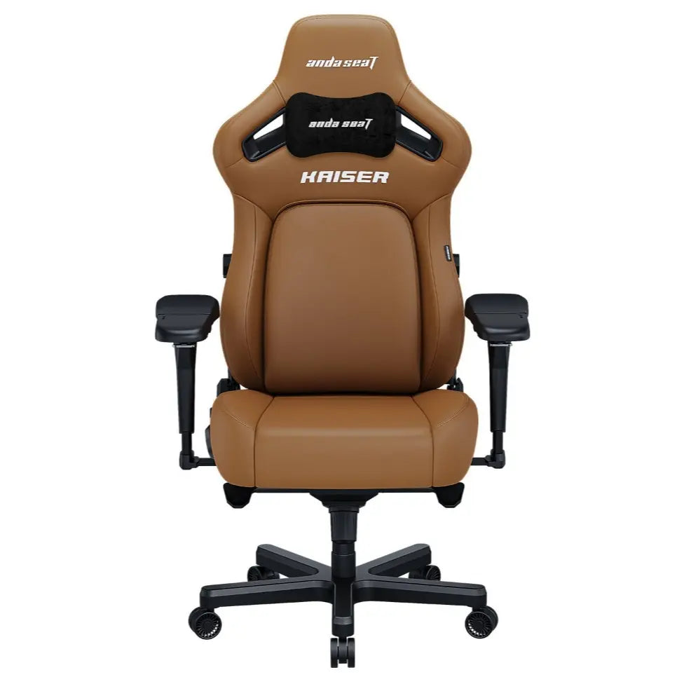 Anda Seat Kaiser 4L Premium Fabric Gaming Chair, Adjustable Pop-out Lumbar Support, Magnetic Head Pillow, 5D Armrests, Classic Bentley Brown