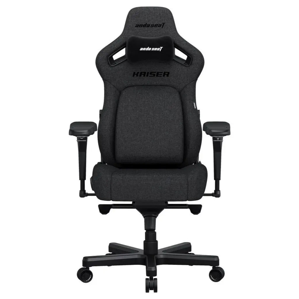 Anda Seat Kaiser 4L V2 Premium Fabric Gaming Chair, Adjustable Lumbar Support, Magnetic Head Pillow, 5D Armrests, Dark Gray Fabric