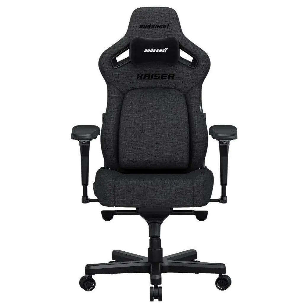 Anda Seat Kaiser 4L V2 Premium Fabric Gaming Chair, Adjustable Lumbar Support, Magnetic Head Pillow, 5D Armrests, Dark Gray Fabric