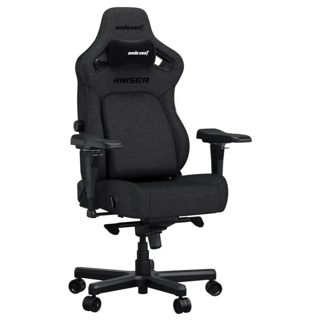 Anda Seat Kaiser 4L V2 Premium Fabric Gaming Chair, Adjustable Lumbar Support, Magnetic Head Pillow, 5D Armrests, Dark Gray Fabric