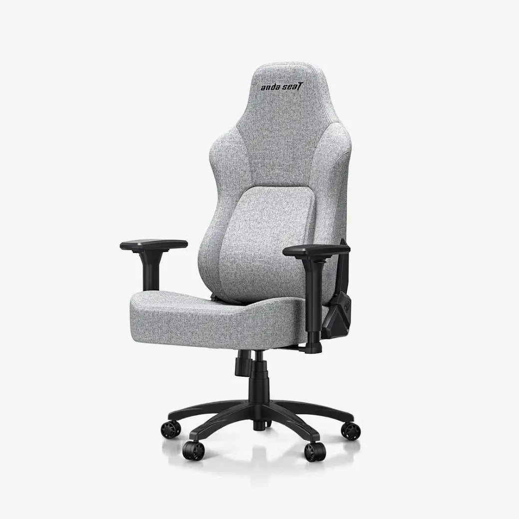 Anda Seat Phantom 4 Series Ergonomic Gaming Chair, Dynamic Auto-Tracking Lumbar With 15-Level Depth Adjustment, 135 Degree Recline With 15 Degree Rocking, 2D Adjustable Armrests, Gray Fabric, AD18YSDC-72-G-F-G02