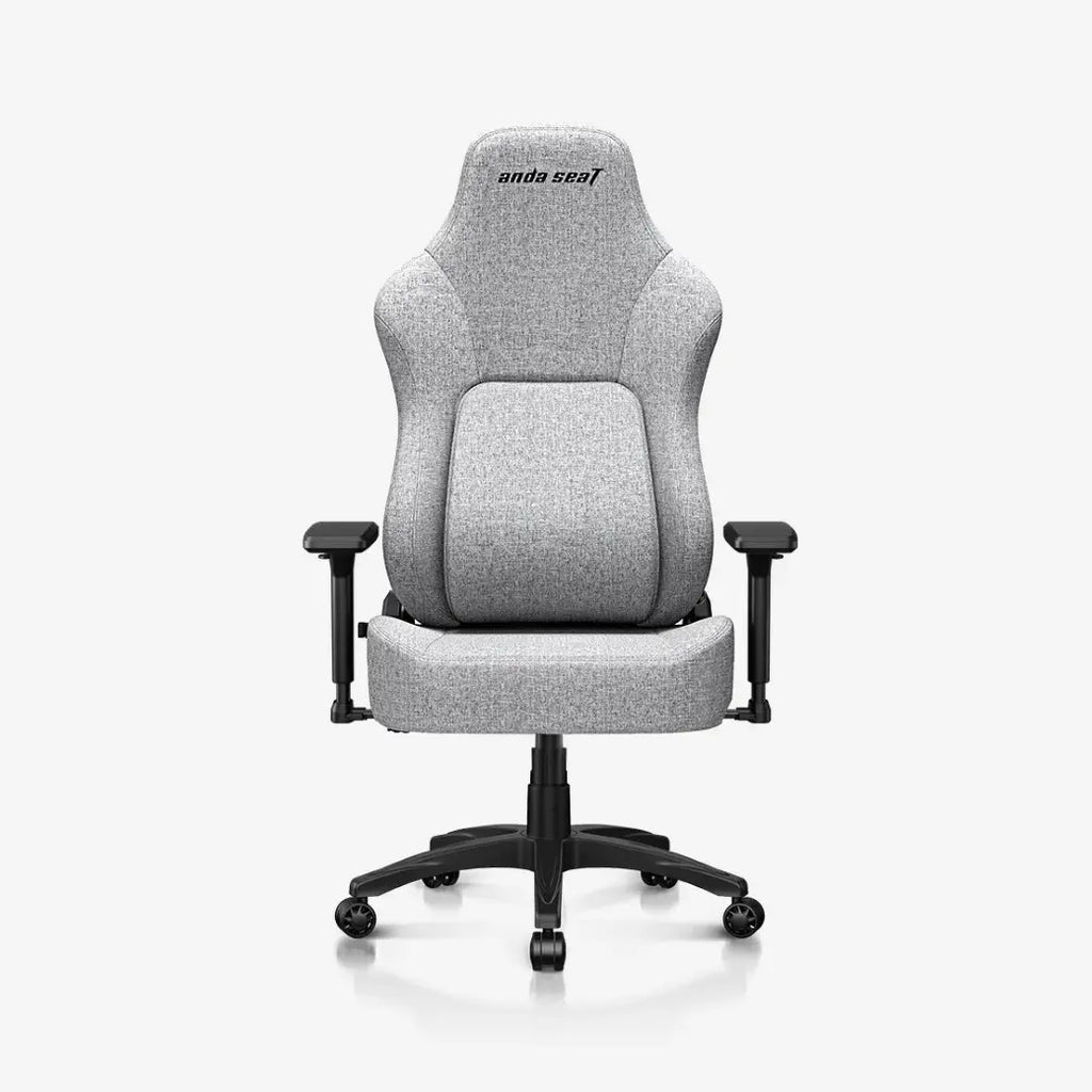 Anda Seat Phantom 4 Series Ergonomic Gaming Chair, Dynamic Auto-Tracking Lumbar With 15-Level Depth Adjustment, 135 Degree Recline With 15 Degree Rocking, 2D Adjustable Armrests, Gray Fabric, AD18YSDC-72-G-F-G02