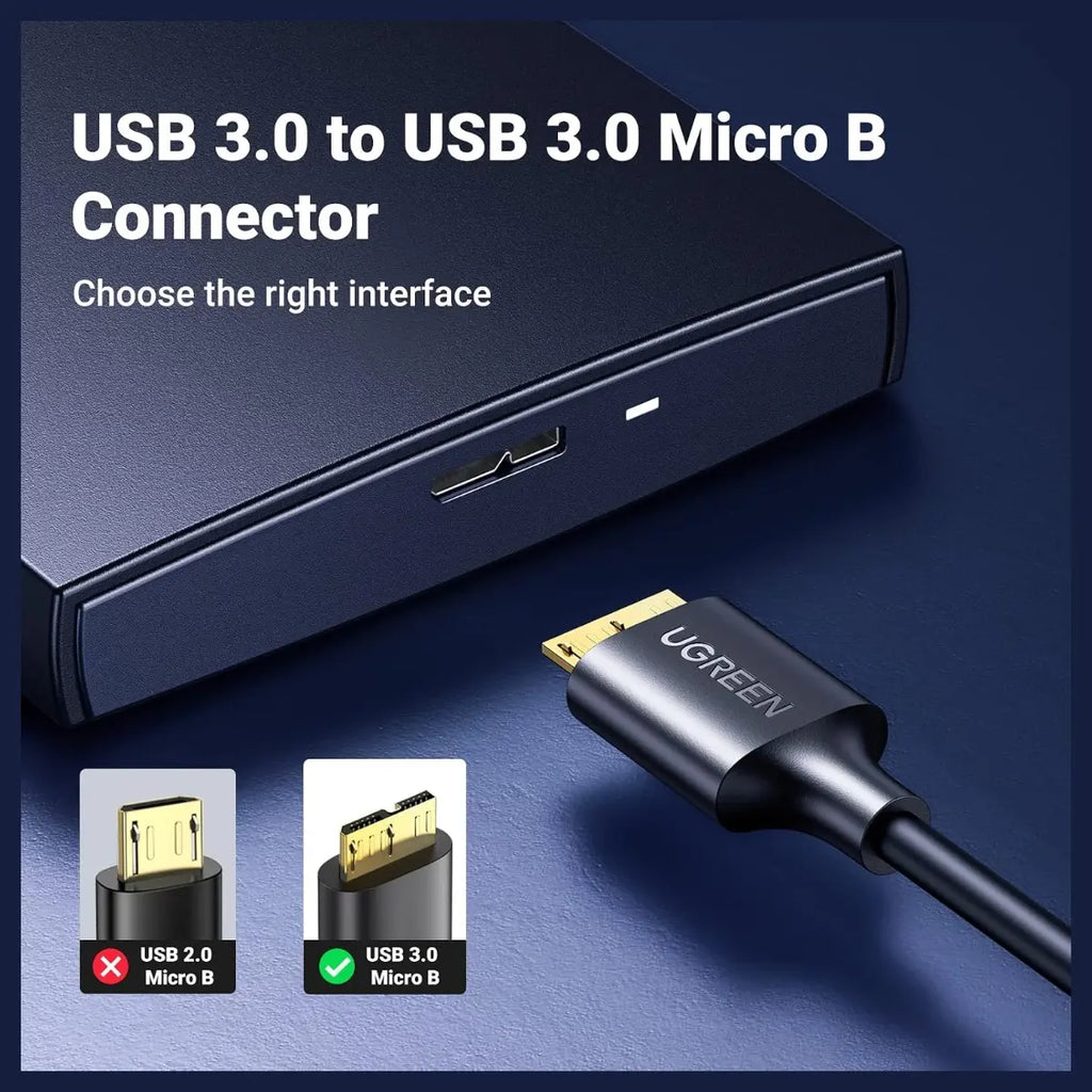 UGREEN Micro USB Cable, USB 3.0 A to Micro B Male Data Sync Cord 6FT