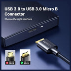 UGREEN Micro USB Cable, USB 3.0 A to Micro B Male Data Sync Cord 6FT
