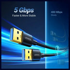 UGREEN USB Cable 3.0 Super Speed Cable A Male to A Male, Up to 5Gbps, 3m, 90576