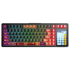 AULA L99 Wireless Mechanical Gaming Keyboard, 96% Layout 3.98" Smart Touch Screen, Tri-Mode USB-C 2.4GHz and BT5.1, 8000mAh Battery, Hot Swappable 84 Keys, Black and Red