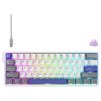 AULA WIN60 HE Max 61-Key RGB 60% Wired Magnetic Switch Gaming Keyboard, Hall Effect Magnetic Switch, 8000Hz Polling Rate, 0.3ms Latency Tested, Grey/White/Blue