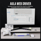 AULA WIN60 HE Max 61-Key RGB 60% Wired Magnetic Switch Gaming Keyboard, Hall Effect Magnetic Switch, 8000Hz Polling Rate, 0.3ms Latency Tested, Grey/White/Blue