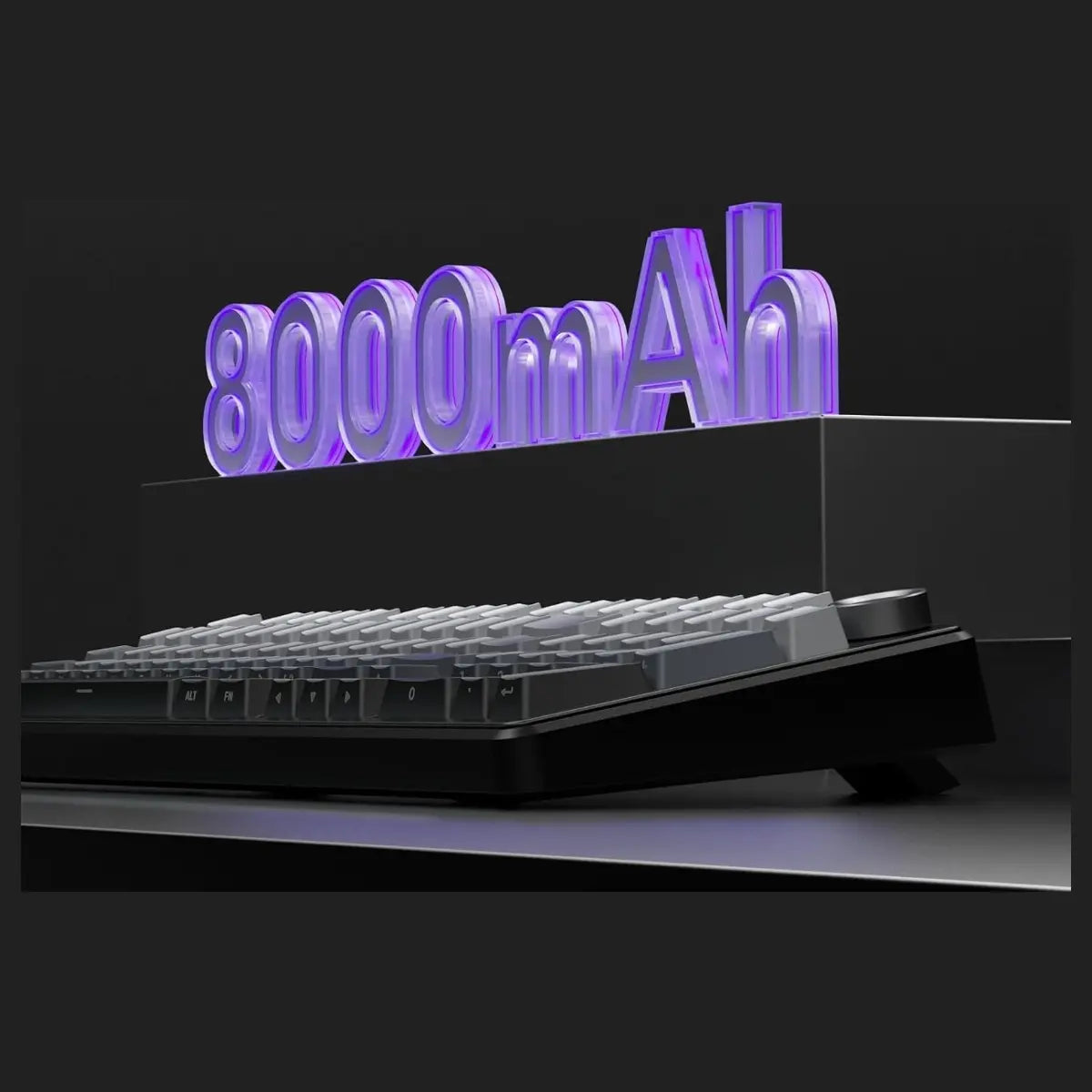 AULA F99 Pro Mechanical Keyboard, 96% 100 Keys, Tri-Mode Wired Bluetooth And 2.4G Wireless, Hot-Swappable PCB, Gasket Mount, Per-Key RGB, Aluminium Knob, 8000mAh Battery, Gradient Gray
