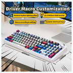 AULA F99 Pro Wireless Mechanical Gaming Keyboard, 96% Layout With Rotary Knob, Star Vector Switches, Tri-Mode Connectivity Bluetooth 5.0 2.4GHz And USB-C Wired, 8000mAh Battery, Comics-Star Vector