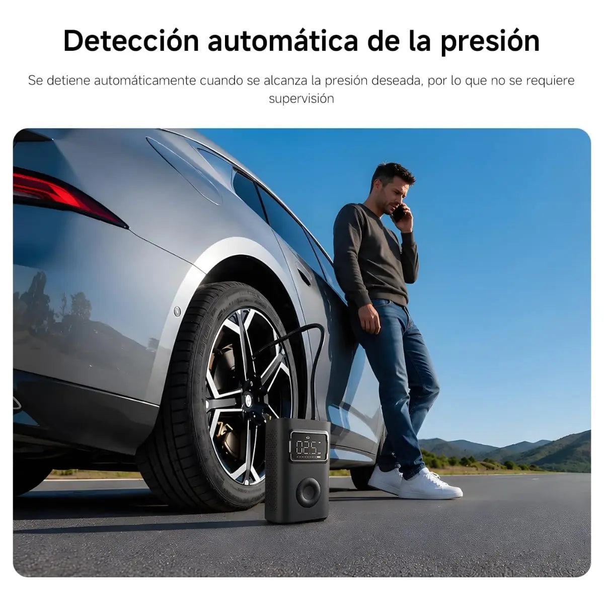 Xiaomi Portable Electric Air Compressor 2 Pro Car Wheel Inflator, +/-1PSI Tire Pressure Monitoring, Fast Inflation in 45 Seconds, 6 Preset Modes