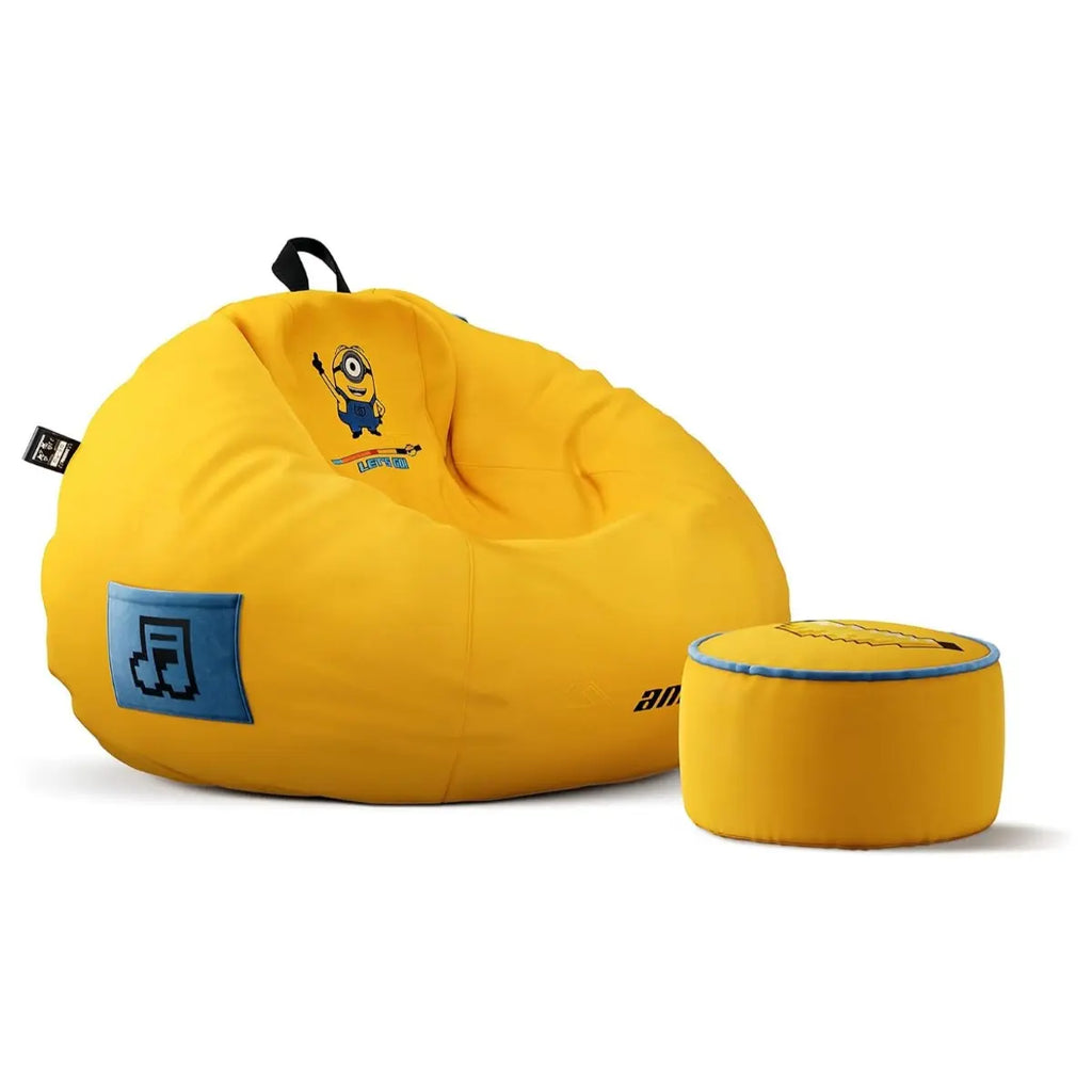 AndaSeat Minions Cloud Bean Bag Gaming Sofa Footrest, Upgraded EPP Filling, Cat-Scratch-Resistant Fleece, Waterproof and Machine Washable Cover