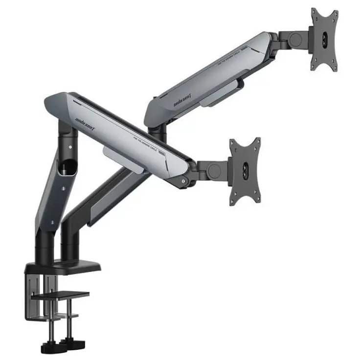 AndaSeat Stealth Pro II Duo A9-2S Ergonomic Dual Monitor Arm, Up to 42 Inch, Quick Release VESA 75x75 and 100x100, 2-15kg Per Screen, Titanium